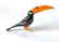 Figurine of toucan the bird hand blown glass 16x8 cm - 3