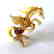 Figurine of Pegasus the winged horse amber coloured