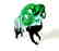 figurine of wether with emerald horns hand blown glass - 3