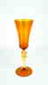 VENETIAN GOBLET AMBER WITH GOLD 24k - MADE MURANO GLASS