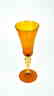 VENETIAN GOBLET AMBER WITH GOLD 24k - MADE MURANO GLASS - 2