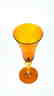 VENETIAN GOBLET AMBER WITH GOLD 24k - MADE MURANO GLASS - 3