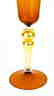 VENETIAN GOBLET AMBER WITH GOLD 24k - MADE MURANO GLASS - 5