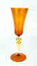 VENETIAN GOBLET AMBER WITH GOLD 24k - MADE MURANO GLASS - 6