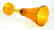 VENETIAN GOBLET AMBER WITH GOLD 24k - MADE MURANO GLASS - 7