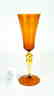 VENETIAN GOBLET AMBER WITH GOLD 24k - MADE MURANO GLASS - 8