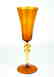 VENETIAN GOBLET AMBER WITH GOLD 24k - MADE MURANO GLASS - 9