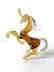 Figurine of unicorn amber coloured hand blown glass - 2