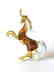Figurine of unicorn amber coloured hand blown glass - 3