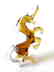 Figurine of unicorn amber coloured hand blown glass - 4