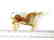 Figurine of unicorn amber coloured hand blown glass - 5