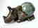 Vintage statue bronze Rhino Serpentine shpere ø80mm - 2