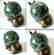 Vintage statue bronze Rhino Serpentine shpere ø80mm - 9