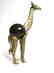 Vintage statue bronze Giraffe Serpentine shpere ø60mm - 6