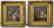 PAIR OF ANTIQUE 19th CENTURY FRAMED PAINTINGS on TIN -