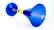 VENETIAN GOBLET BLUE WITH GOLD 24k - MADE MURANO GLASS - 8