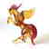 Figurine of Pegasus the winged horse amber coloured - 2