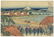 Katsushika Hokusai Woodblock Print Pleasure district at