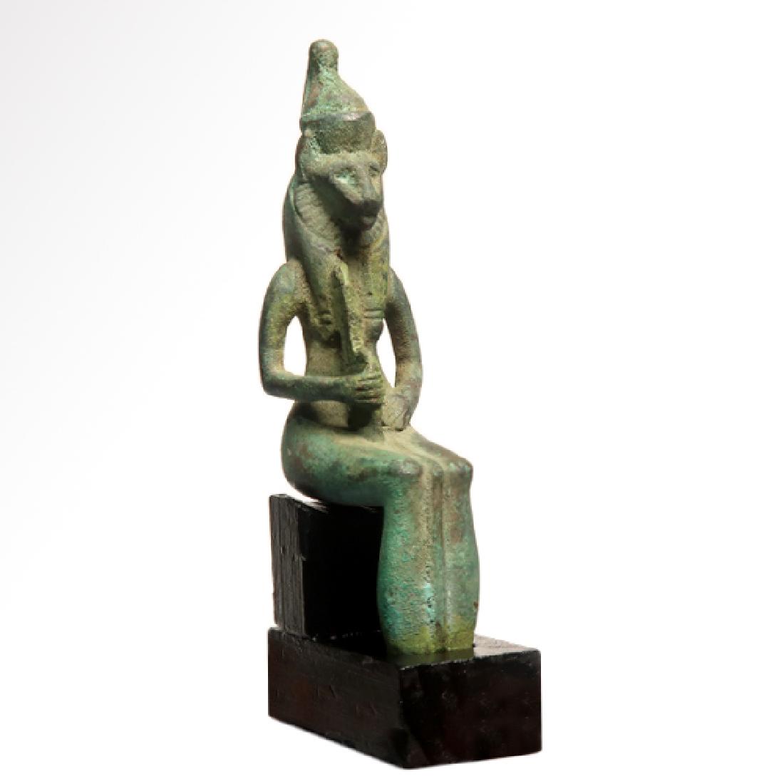 Egyptian Bronze Figure of Seated Sekhmet, c. 600 B.C. (1 of 7)