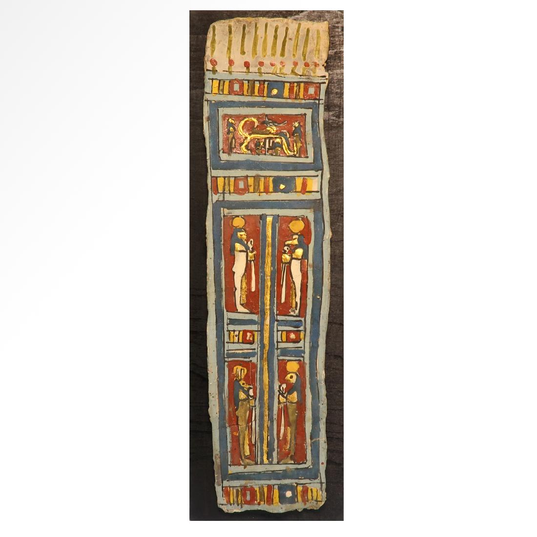 Egyptian Large Gilt Polychrome Painted Cartonnage, (1 of 6)