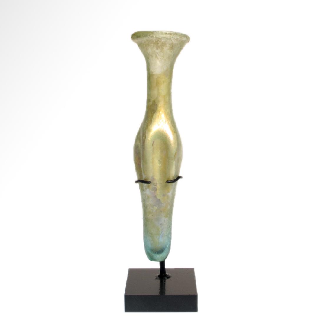 Roman Glass Unguentarium, c. 3rd Century A.D. (1 of 6)