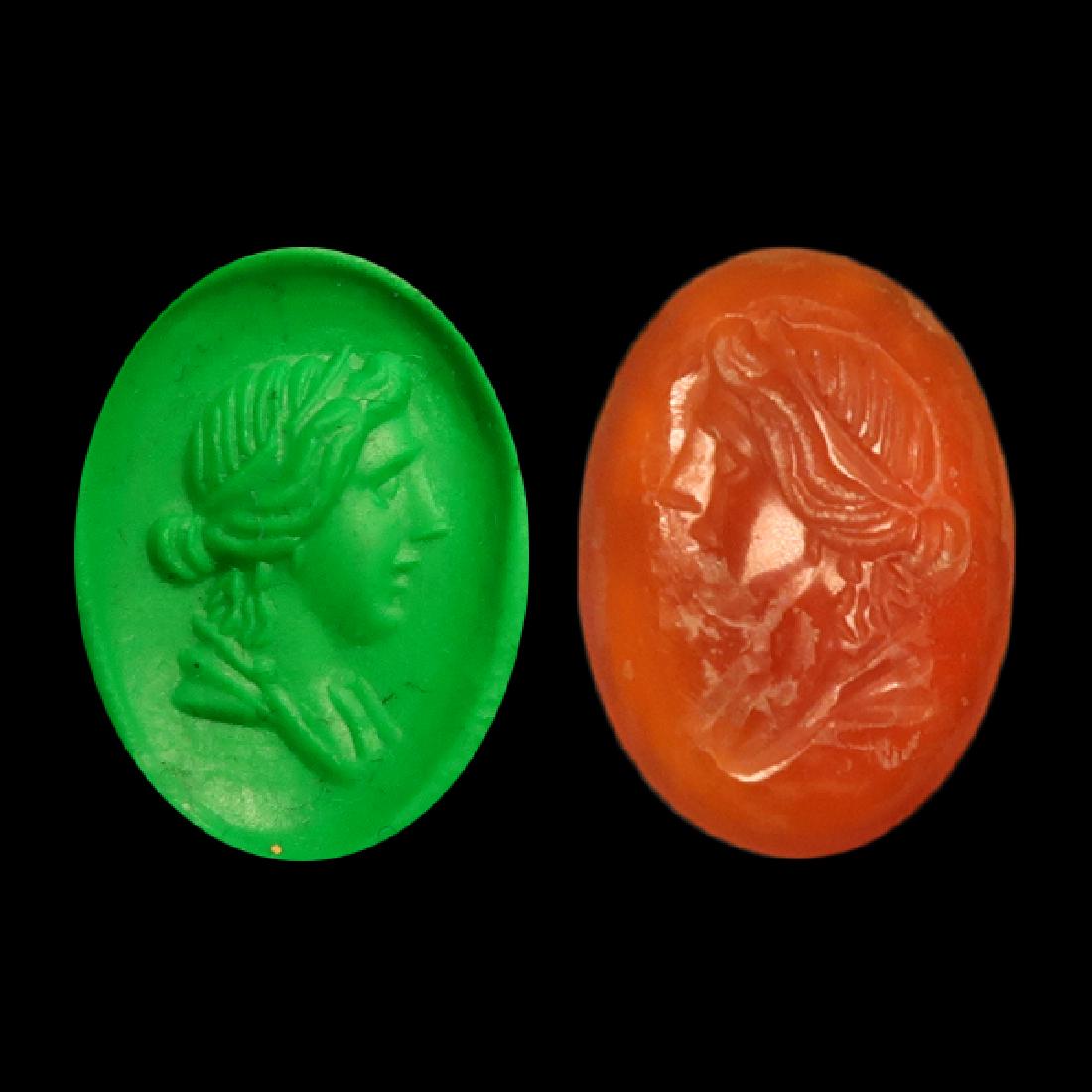 Roman Cornelian Intaglio with Goddess Bust, c. 2nd (1 of 5)