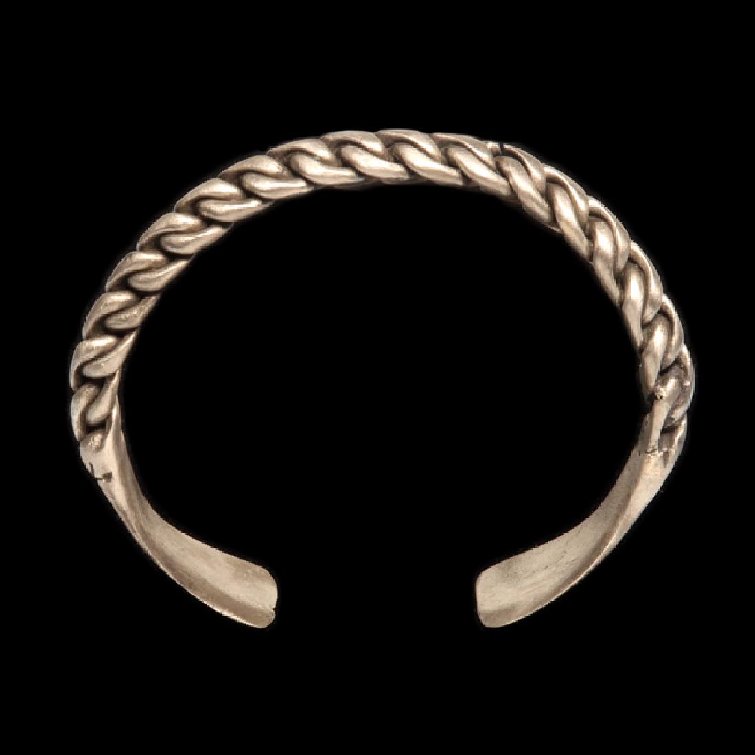 Viking Silver Bracelet with Triangular Terminals, 8th - (1 of 7)