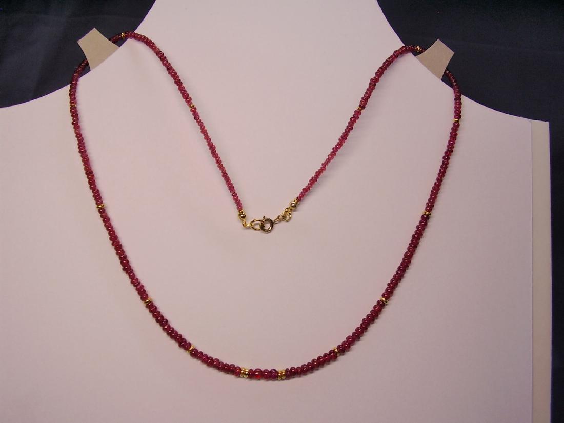 Necklace with fine ruby rondelles (1 of 8)