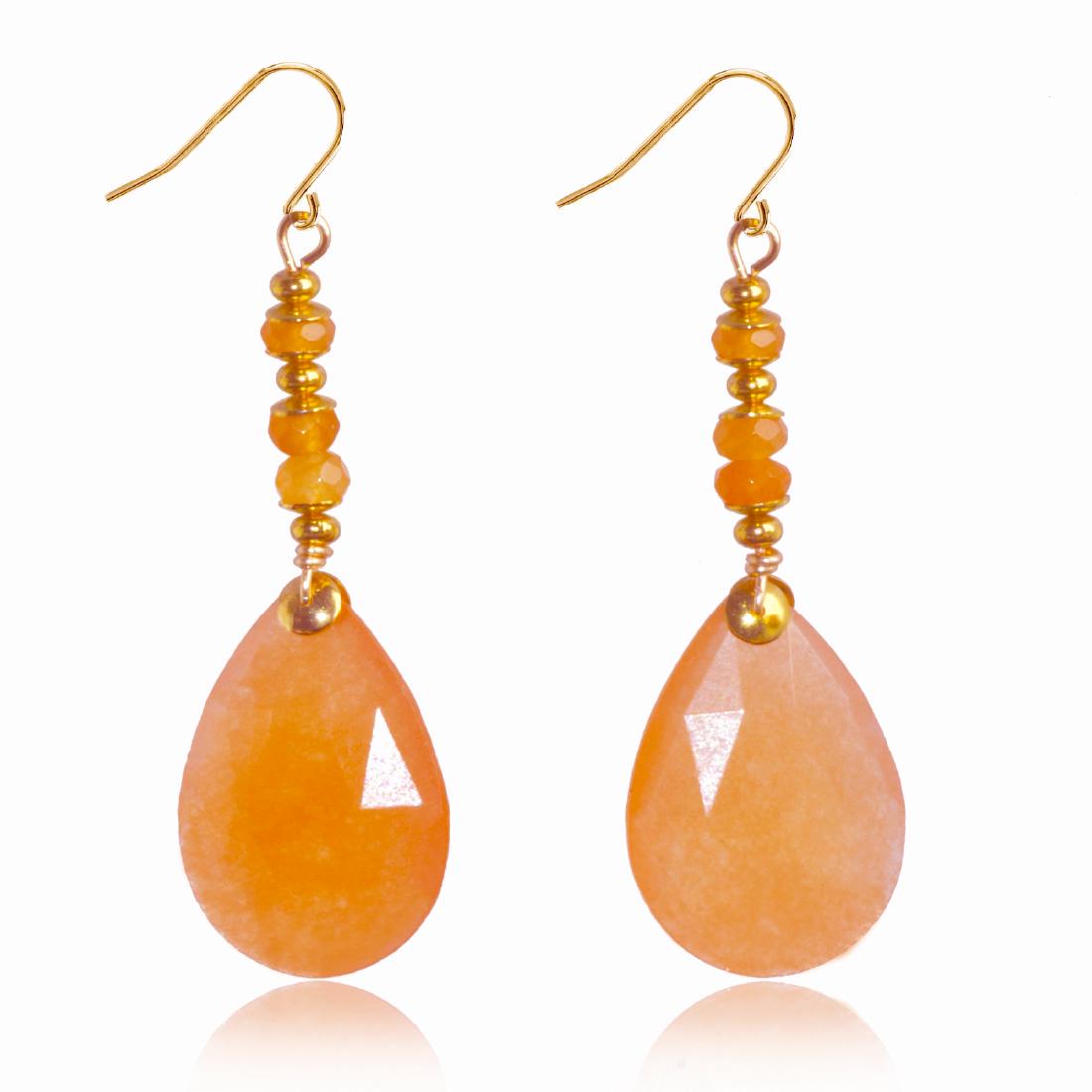 Peach Jade Earrings (1 of 3)