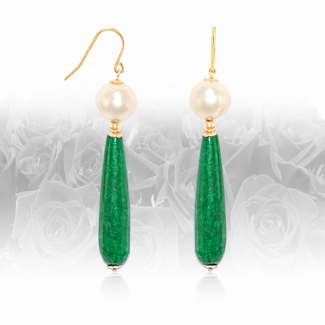 14K Imperial Jade Classic Earrings (1 of 4)