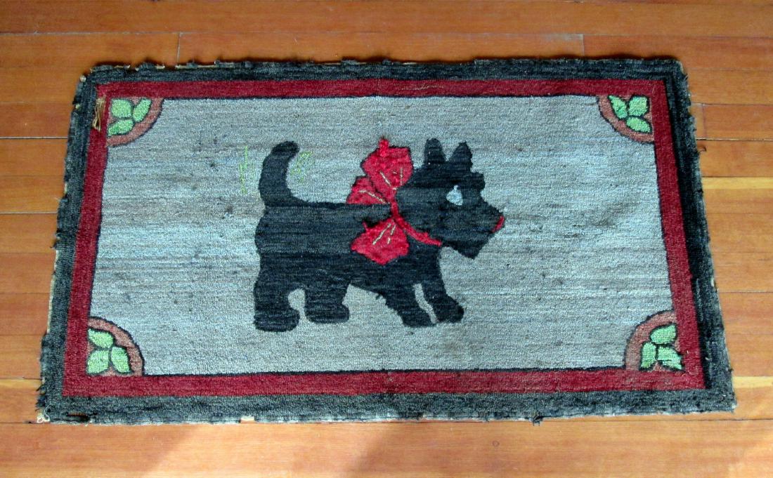 Scottie Dog Hooked Rug (1 of 7)