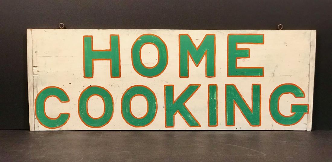 HOME COOKING sign, mid 20th c Diner sign (1 of 3)