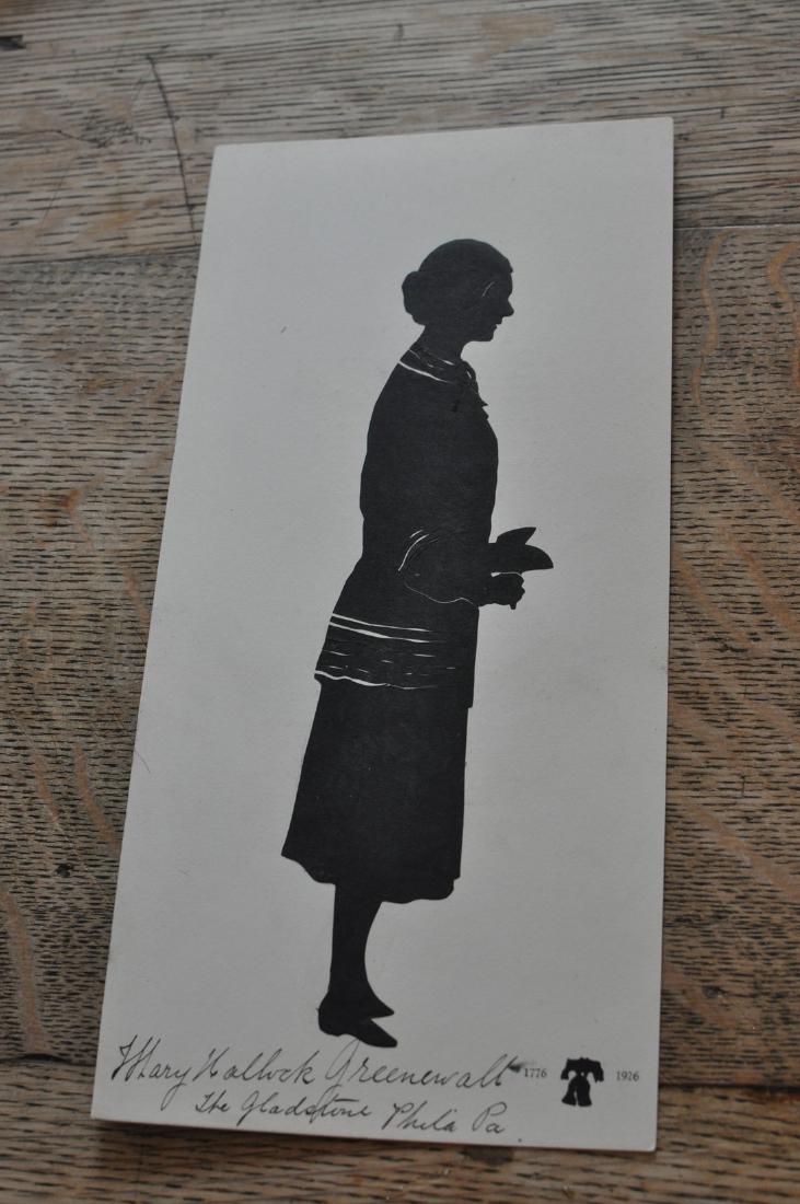 Autographed silhouette of Mary Greenwalt (1 of 3)