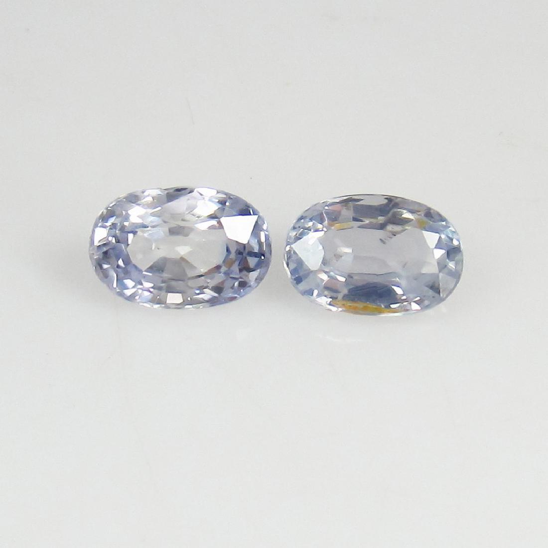 1.52 Ct Genuine Ceylon Very Light Blue Sapphire Oval (1 of 2)