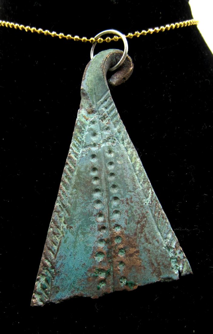 Medieval Viking Era Bronze Axe Pendant (1 of 2)