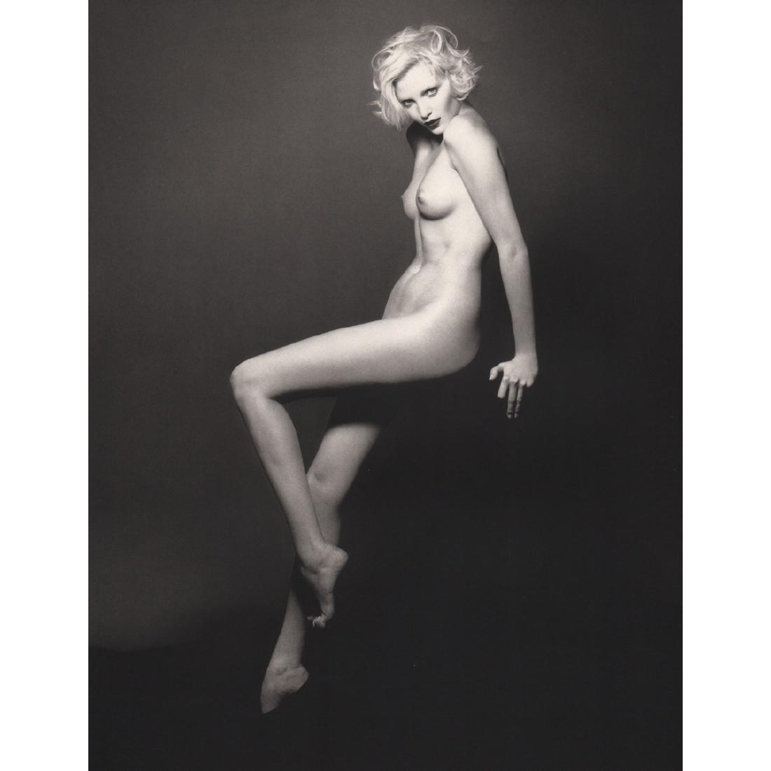 PATRICK DEMARCHELIER - Nadja Auermann: Artist: PATRICK DEMARCHELIER Print Title: Nadja Auermann, Paris 1994 Medium: Photo-Lithograph Printing Date: 1990's Printed in USA Image Size: 9.25 X 11.75 inches Patrick Demarchelier ( b. 1943 ) is a