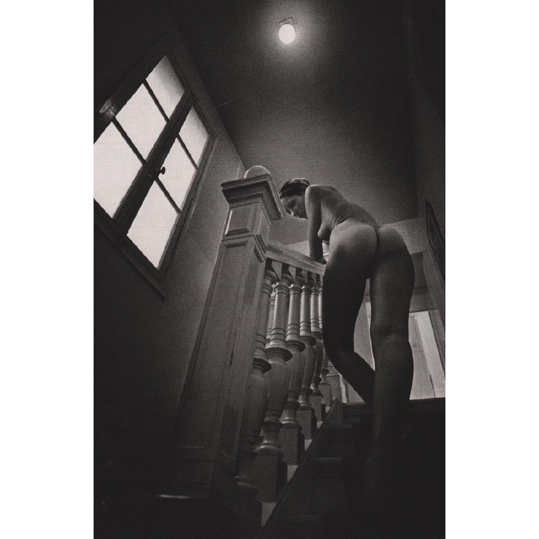 JEANLOUP SIEFF - Baroque Nude: Artist: JEANLOUP SIEFF Print Title: Baroque Nude slowly descending a staircase, 1972 Medium: Sheet-Fed Gravure Printing Date: 1980's Printed in France Image Size approx: 5.75 x 8.5 inches Jeanloup Sie