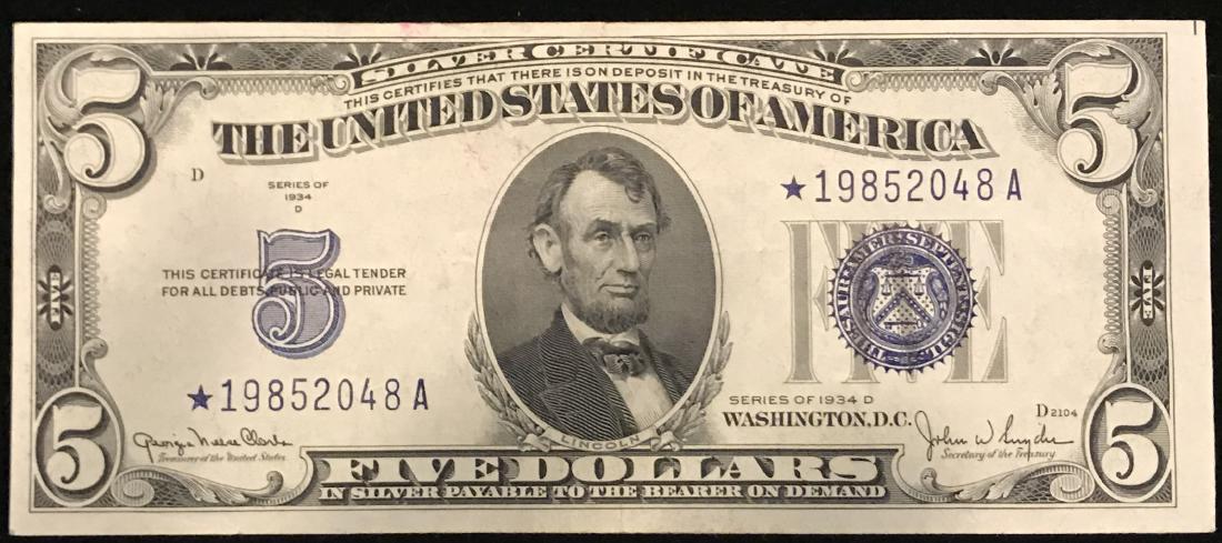 $5 Star Note Silver Certificate (1 of 2)