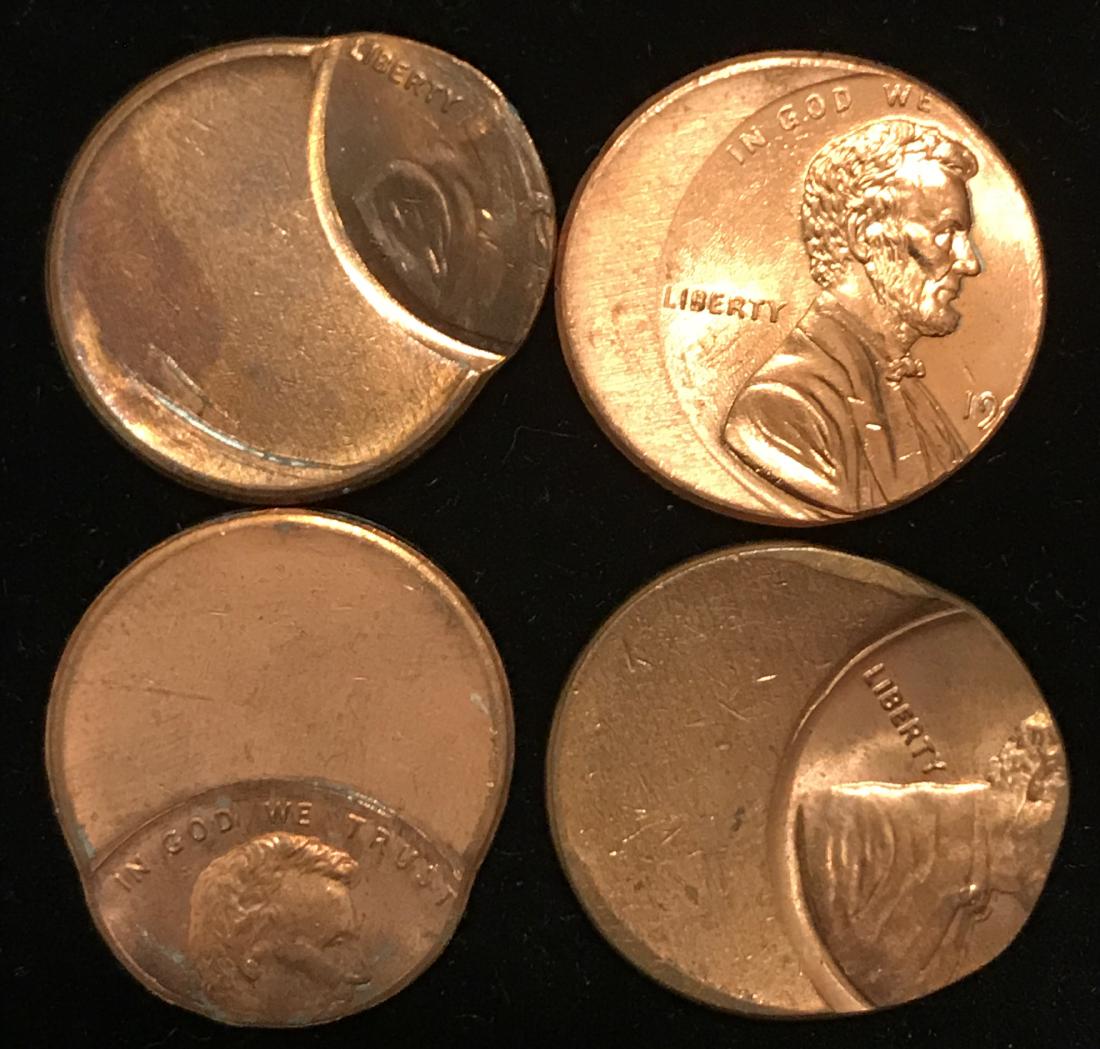 Collection of 4 ERROR Lincoln Cents (1 of 2)