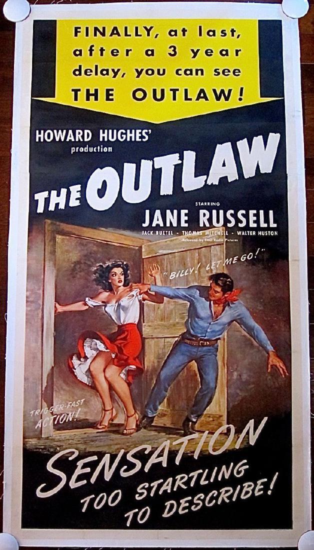 OUTLAW R50 LB 3 SH POSTER HUGHES' CENSORED WESTERN (1 of 3)