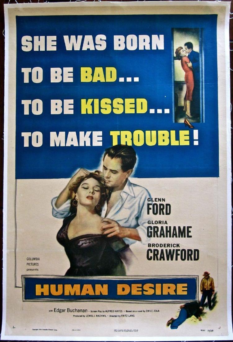 HUMAN DESIRE '54 LB 1 SH GLENN FORD GRAHAM CRAWFORD (1 of 1)