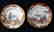 Pair of Japanese Satsuma style plates, Kutani, Meiji