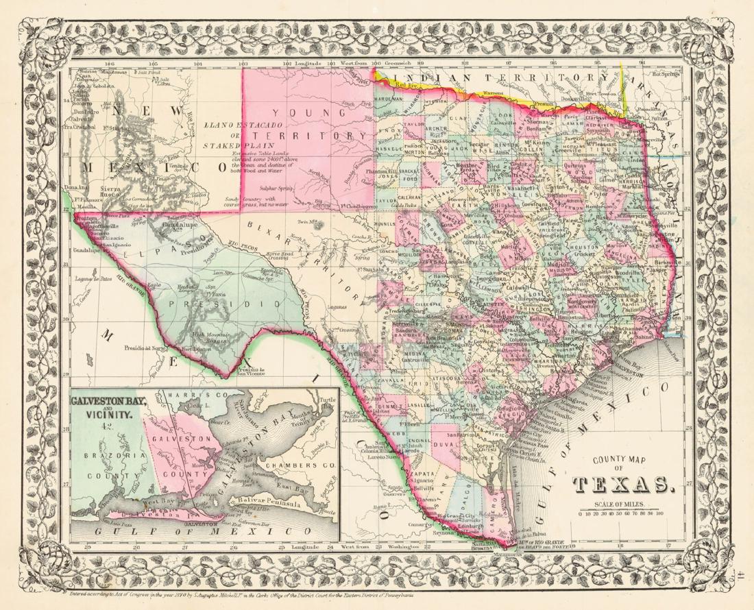 County Map of Texas. (1 of 1)