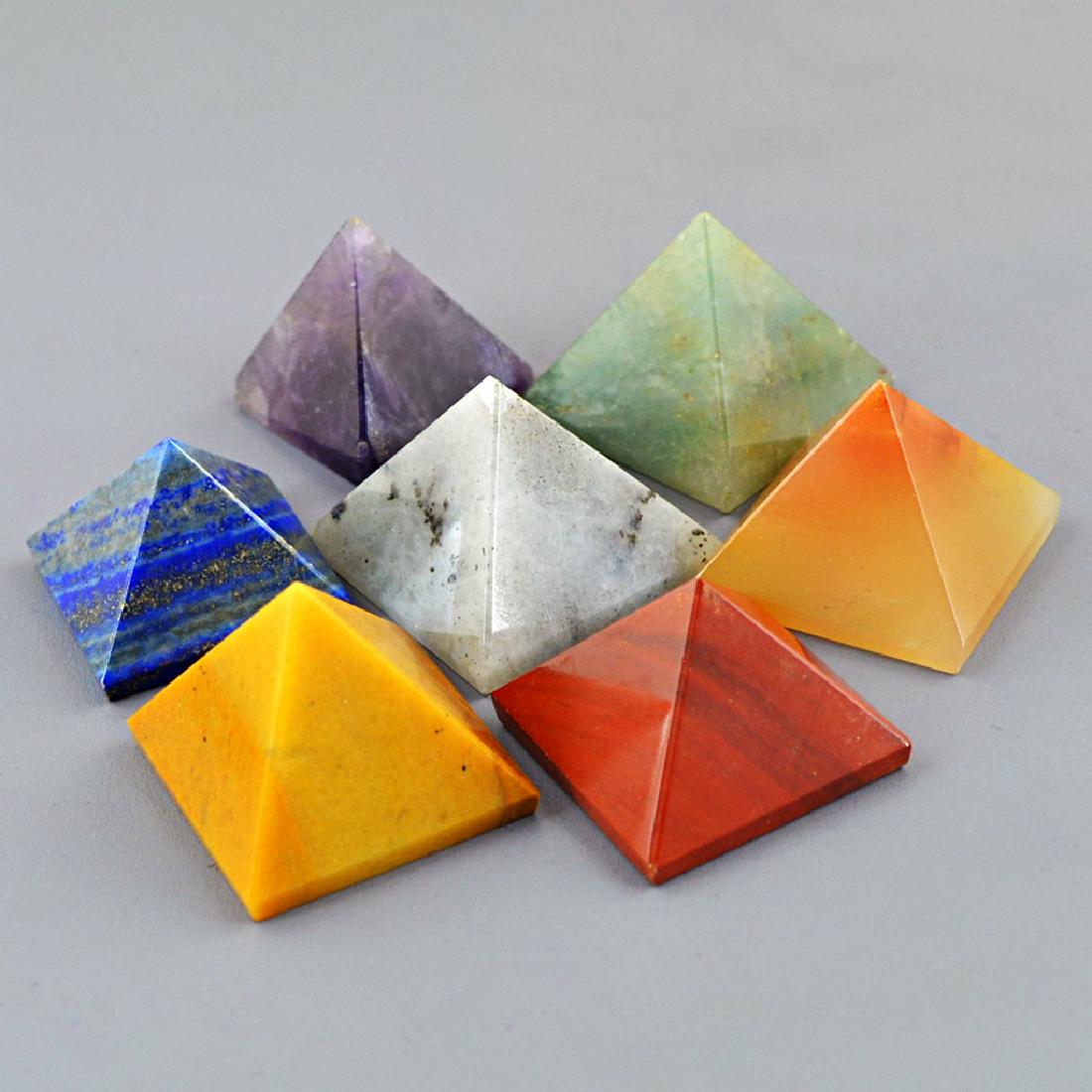 Mix Gem Seven Chakra Pyramid Lot (1 of 1)