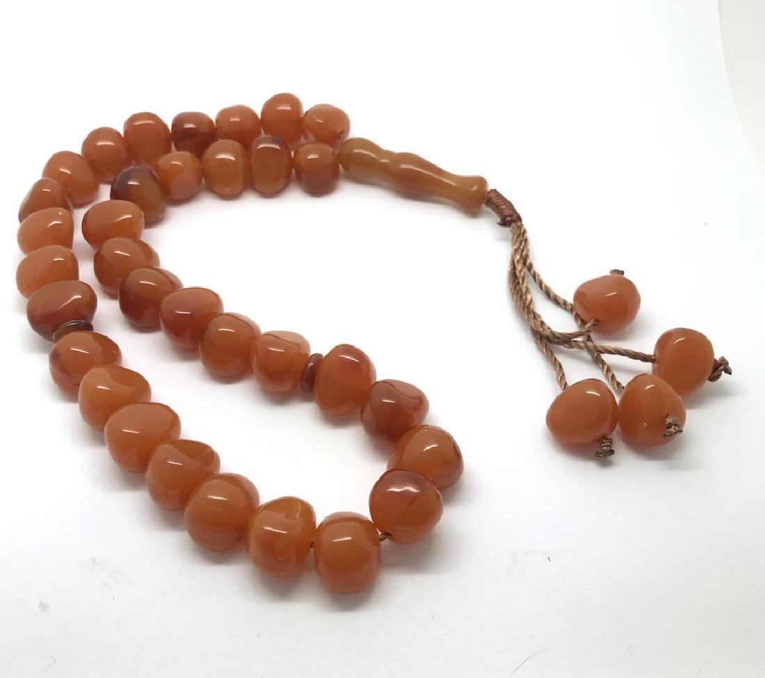 Tesbih rosary 33 beads vintage amber design bakelite (1 of 7)