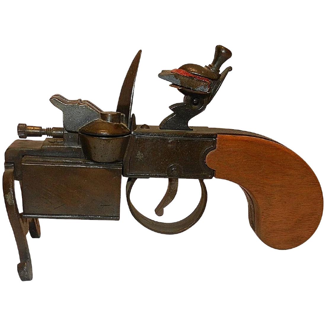 Vintage Dunhill Tinder Pistol Table Lighter
