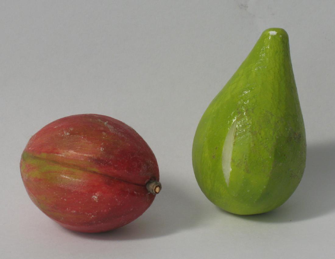 2 Pieces of Vintage Miniture Stone Fruit (1 of 1)