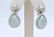 Sterling Silver Jade Cubic Zirconia Drop Earrings