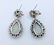Sterling Silver Jade Cubic Zirconia Drop Earrings - 3