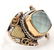 Three Tone- Faceted Aqua Chalcedony 925 Sterling Silver - 2
